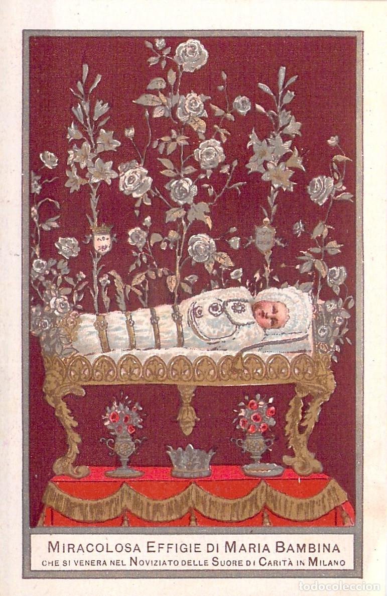 Cartes Postales: Estampa de la Milagrosa Efigie de Maria Bambina en Mil&aacute;n