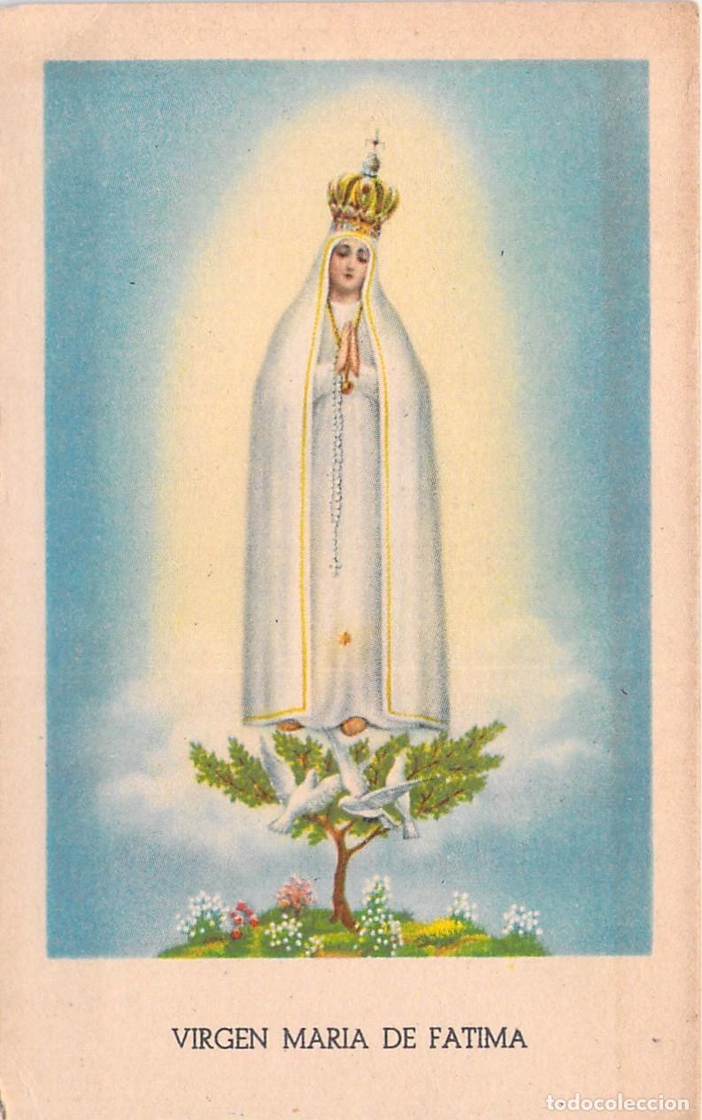 Cartes Postales: Estampa Religiosa de la Virgen Mar&iacute;a de F&aacute;tima y Padre Dami&aacute;n