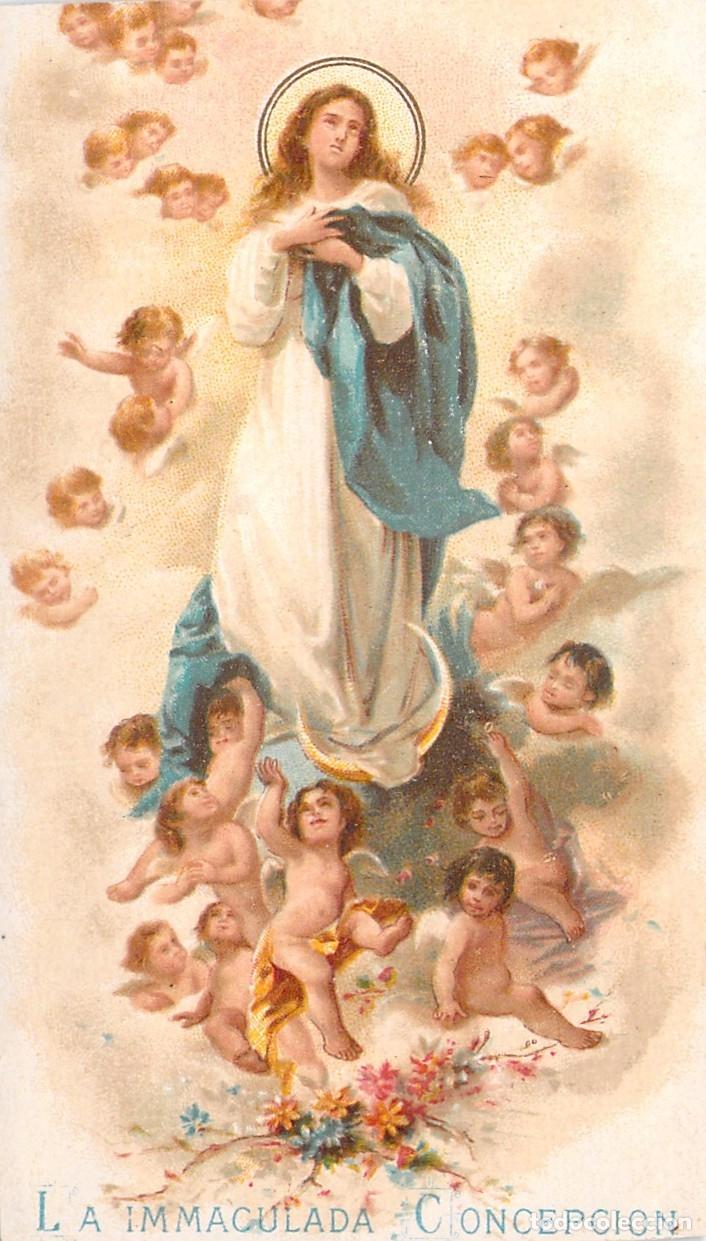 Cartes Postales: Estampa Antigua de Chocolate Juncosa La Inmaculada Concepci&oacute;n