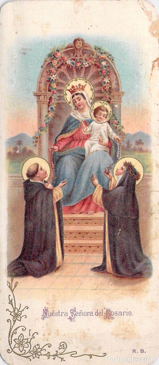 Cartes Postales: Estampa Religiosa Nuestra Se&ntilde;ora del Rosario Oraci&oacute;n San Bernardo