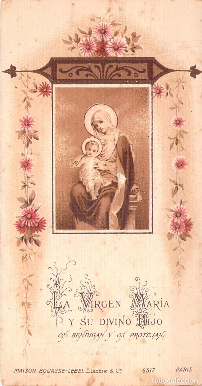 Cartes Postales: Estampa de Primera Comuni&oacute;n Virgen Mar&iacute;a y Ni&ntilde;o Jes&uacute;s Barcelona
