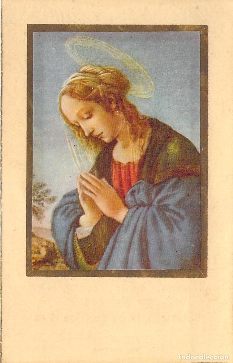Cartes Postales: Estampa Estampita de Primera Comuni&oacute;n de la Virgen Mar&iacute;a