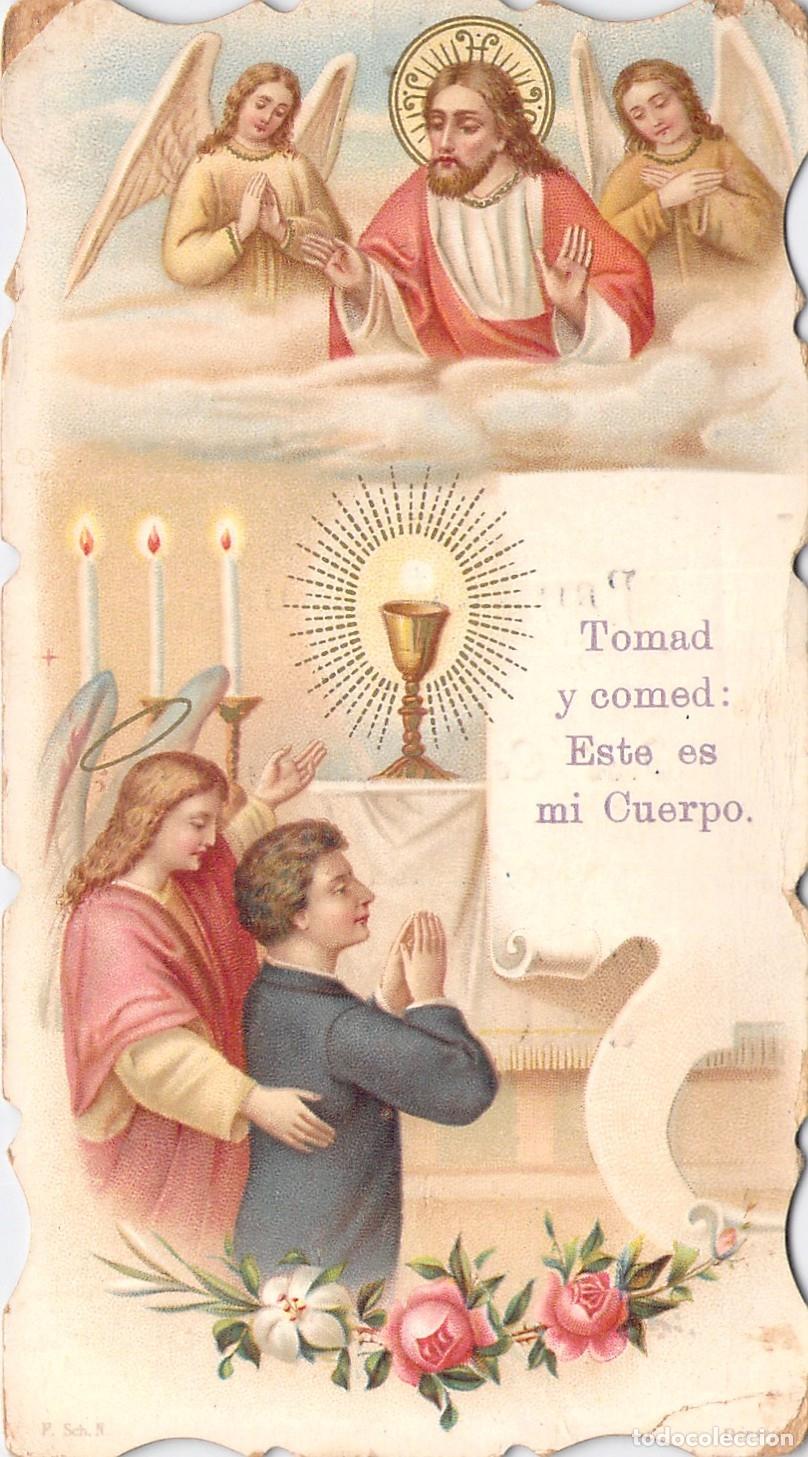 Postales: Estampa Recordatorio de Primera Comuni&oacute;n Iglesia de San Pedro