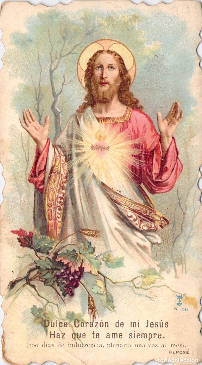 Postales: Estampa Sagrado Coraz&oacute;n de Jes&uacute;s con las Doce Promesas