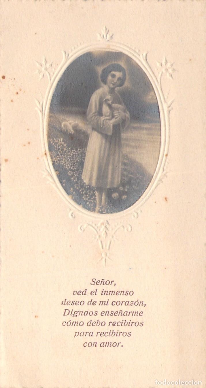 Postales: Estampa Recordatorio Primera Comuni&oacute;n Iglesia San Paciano Barcelona