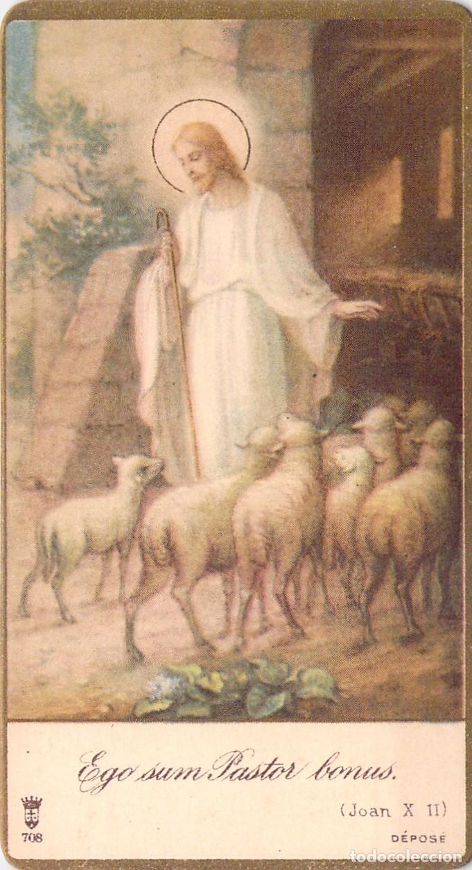 Postales: Estampa Recordatorio de Primera Comuni&oacute;n Jesucristo Buen Pastor Barcelona