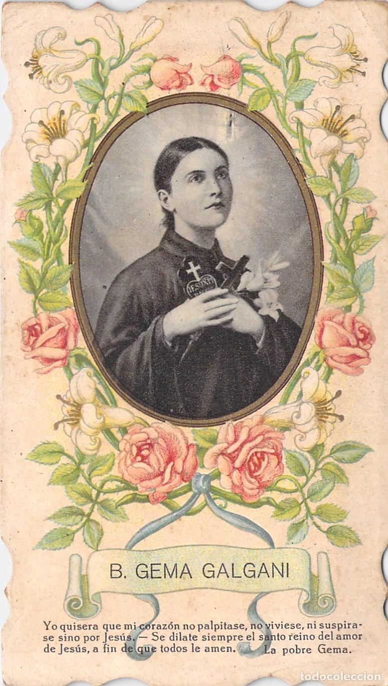 Postales: Estampa Religiosa de la Beata Gema Galgani con Oraci&oacute;n