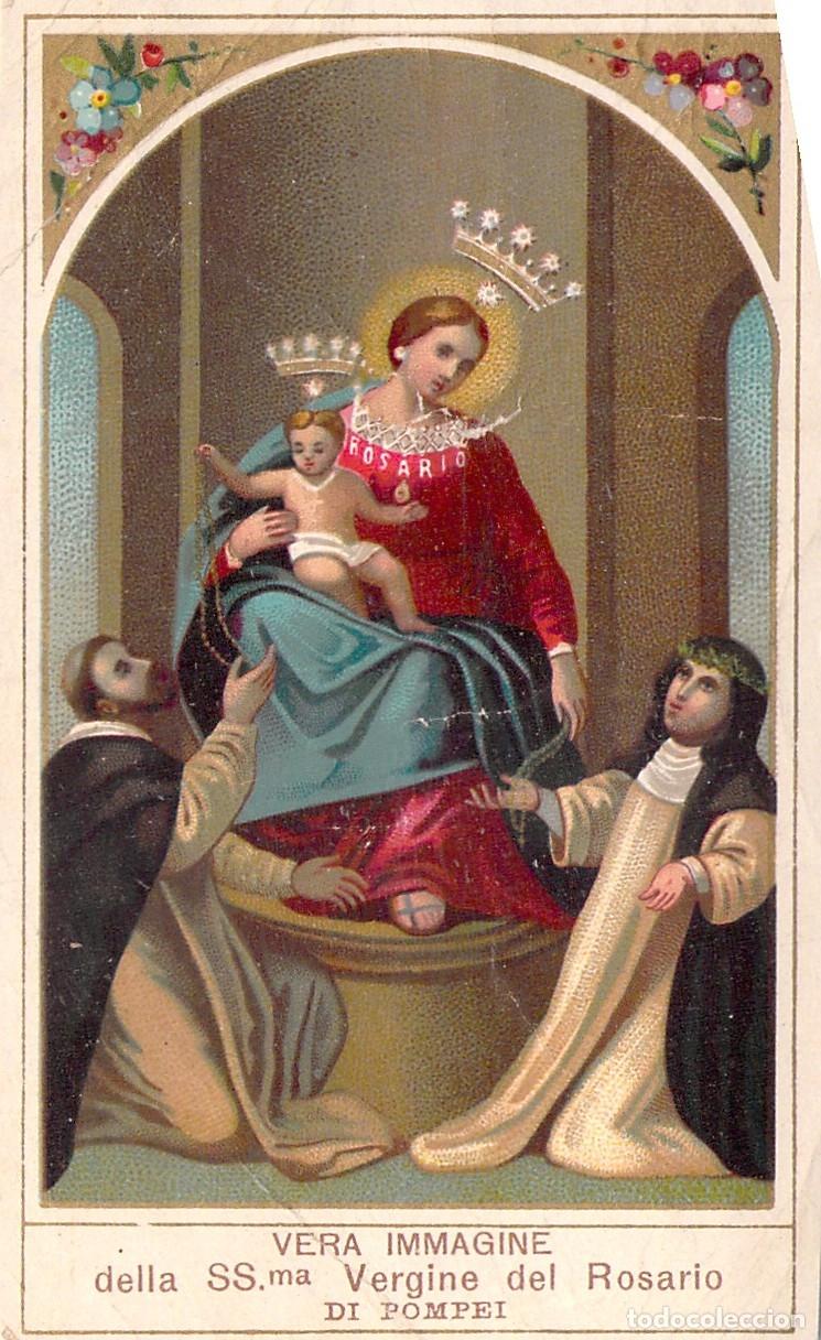 Postales: Estampa Devocional de la Virgen del Rosario de Pompeya