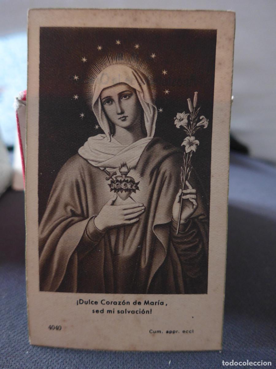 Postales: ESTAMPA RECORDATORIO DEL DULCE CORAZON DE MARIA