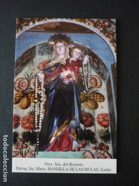 Postcards: MANSILLA DE LAS MULAS LEON NUESTRA SE&Ntilde;ORA DEL ROSARIO POSTAL