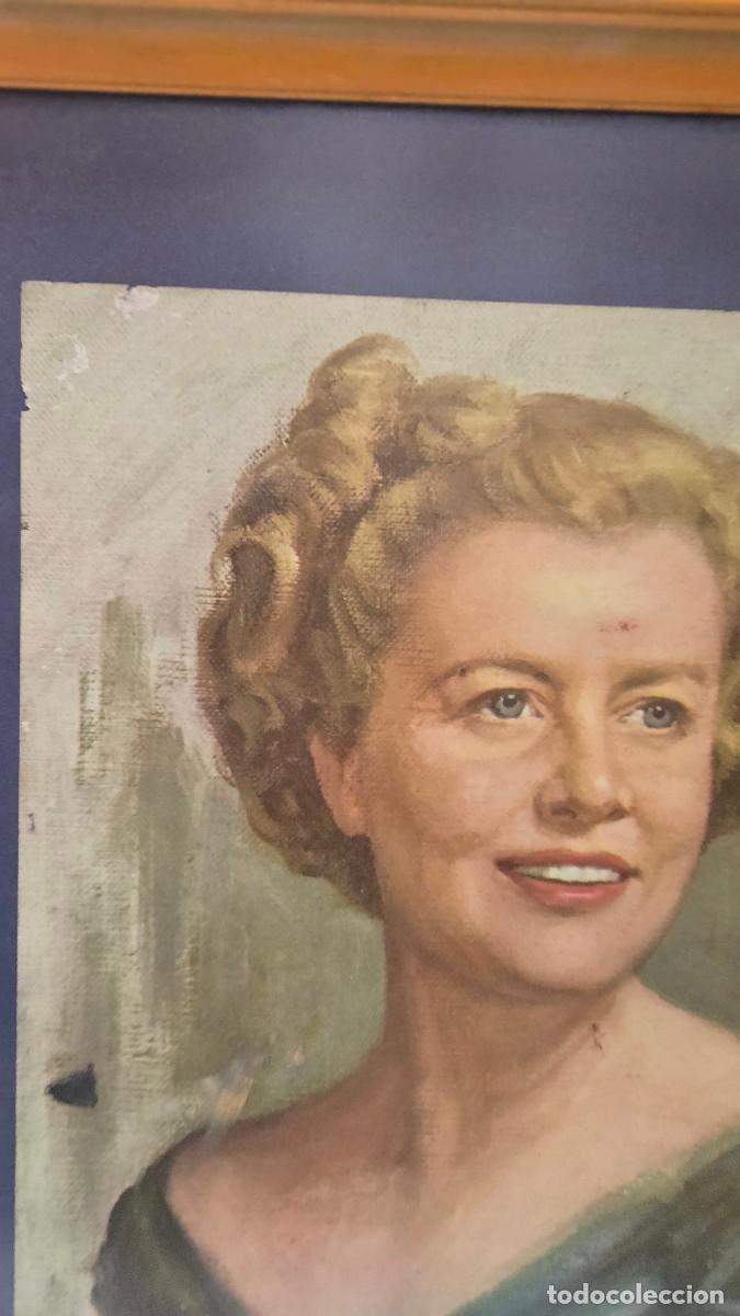 Postales: cuadro con lamina de mujer antigua - Foto 2