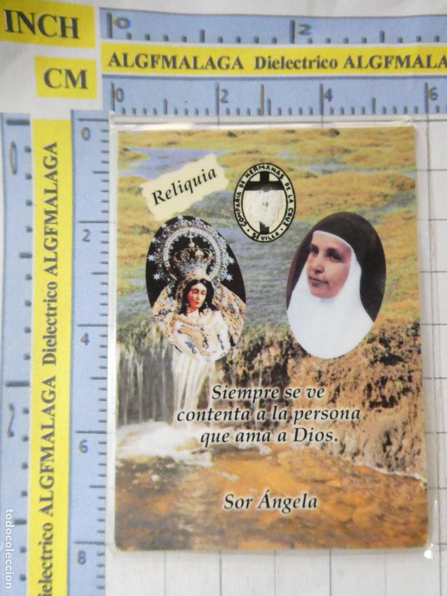 Postales: RECORDATORIO RELIGIOSO SEMANA SANTA. NOVENA CON RELIQUIA A SANTA &Aacute;NGELA DE LA CRUZ. 19