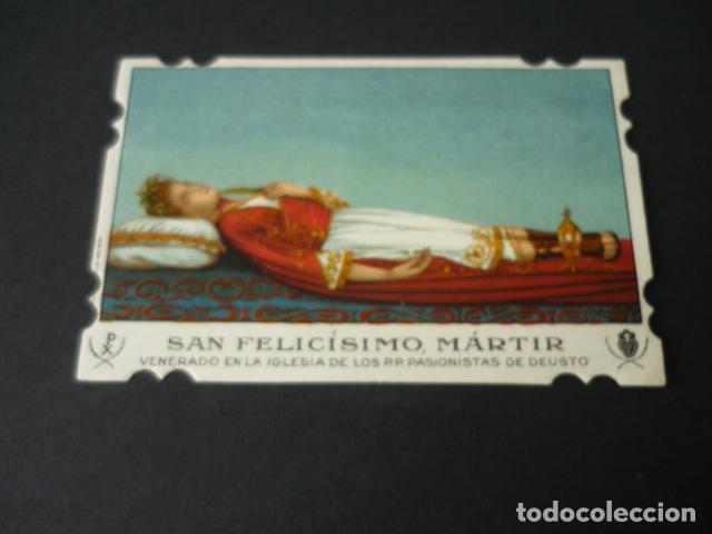 Cartoline: SAN FELICISIMO MARTIR ANTIGUA ESTAMPA CROMOLITOGRAFICA