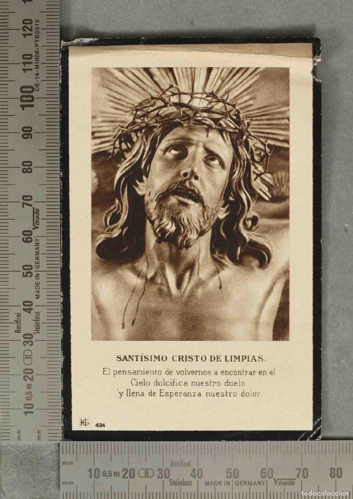 Postales: ESQUELA. Sant&iacute;simo Cristo de Limpias. HONTORIA DEL PINAR. 1942
