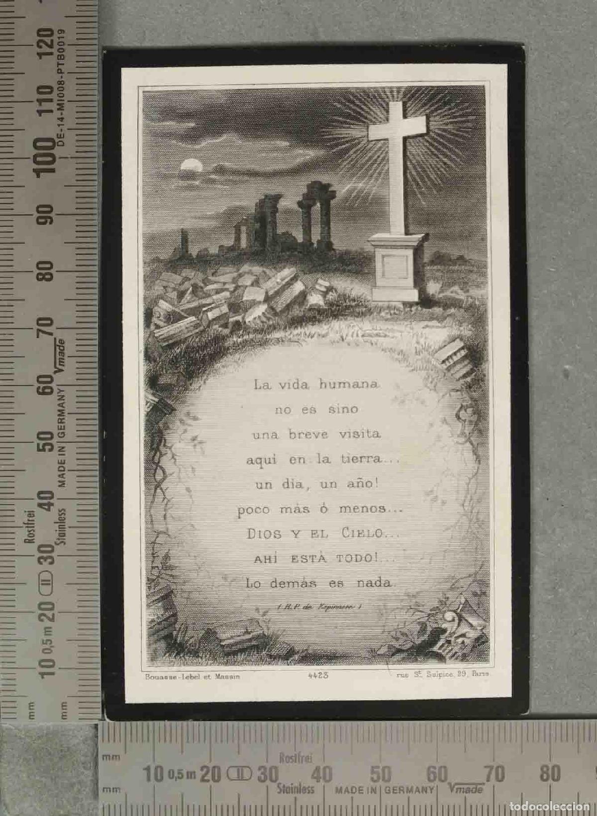 Postales: ESQUELA. MAGDALENA DE ECHENIQUE DE YARZA. ZARAGOZA. 1893. CON FOTOGRAFIA
