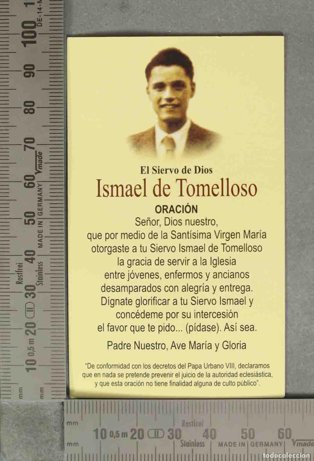 Postales: ESTAMPA. Oraci&oacute;n Venerable Ismael de Tomelloso