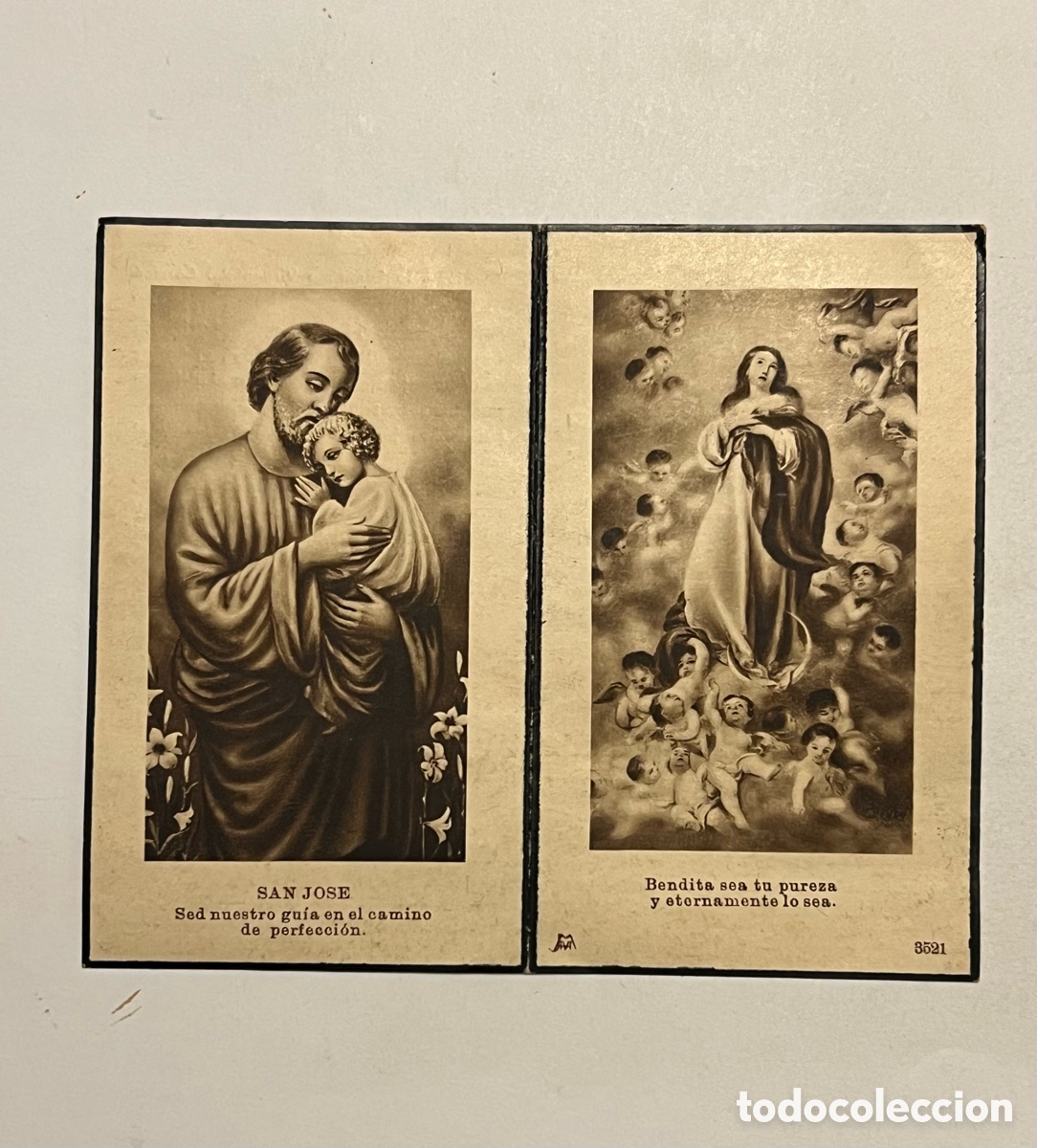 Postcards: BURJASOT ESQUELA Recordatorio por el Alma de Felix (a.1946) Oraci&oacute;n a la Sant&iacute;sima Virgen del Carmen