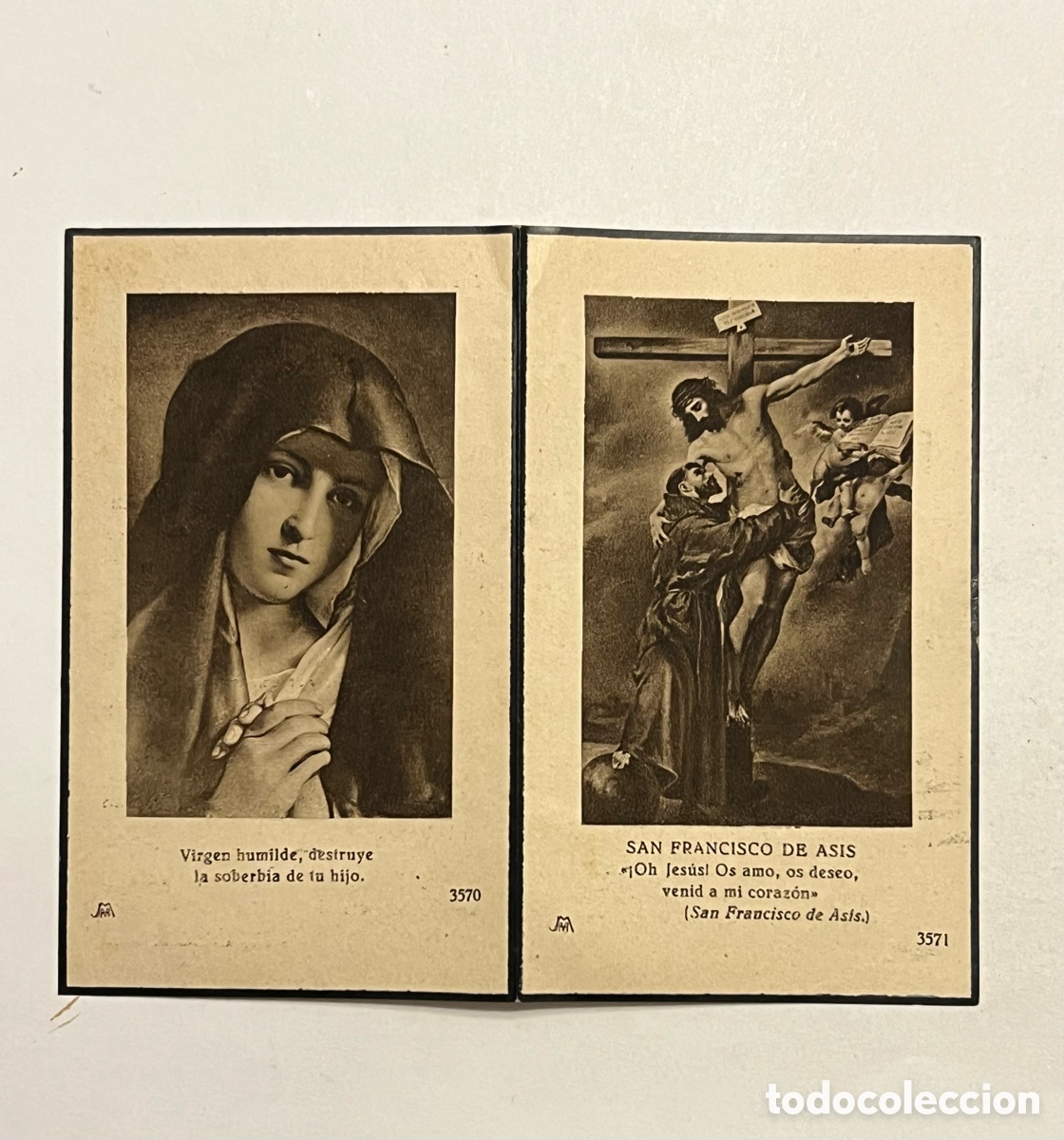 Postcards: BURJASOT ESQUELA Recordatorio por el Alma de Felix (a.1946) Oraci&oacute;n a la Sant&iacute;sima Virgen del Carmen