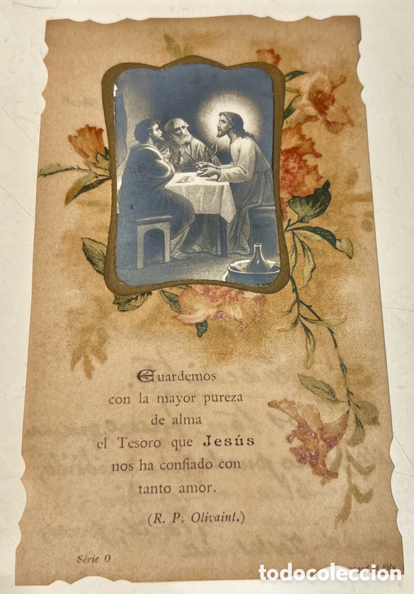Postales: Estampa Religiosa. Troquelada. Con Oraci&oacute;n. Mid-Century.