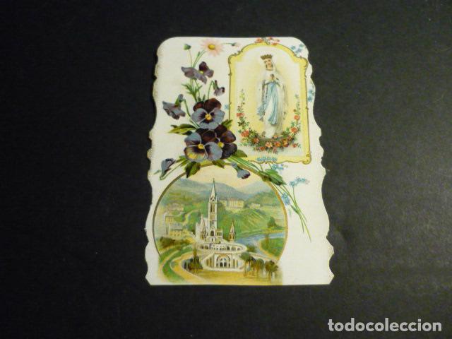 Postkarten: NUESTRA SE&Ntilde;ORA DE LOURDES ANTIGUA ESTAMPA CROMOLITOGRAFICA