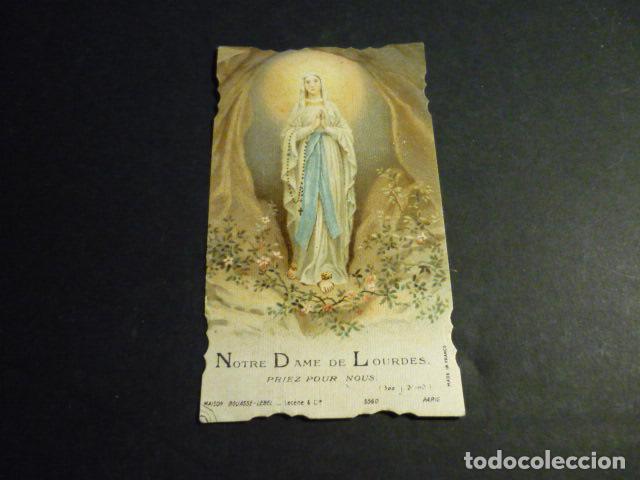 Cartoline: NUESTRA SE&Ntilde;ORA DE LOURDES ANTIGUA ESTAMPA CROMOLITOGRAFICA