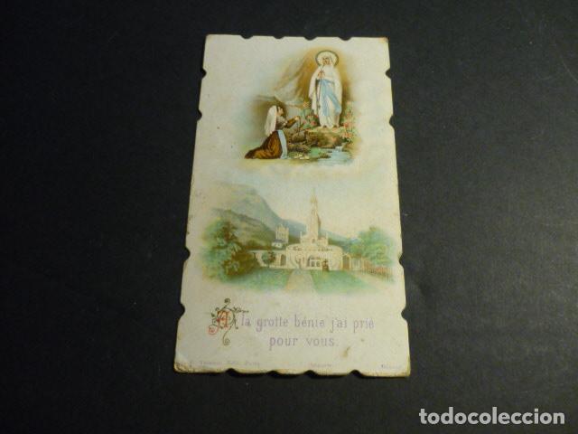 Cartoline: NUESTRA SE&Ntilde;ORA DE LOURDES ANTIGUA ESTAMPA CROMOLITOGRAFICA