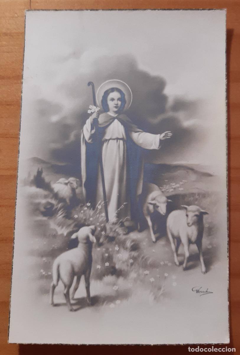 Cartoline: POSTAL - NI&Ntilde;O JESUS PASTOR, CON SUS OVEJAS - 1154- IMP. EN ESPA&Ntilde;A - 13 X 8 CMS. - PERFECTO ESTADO