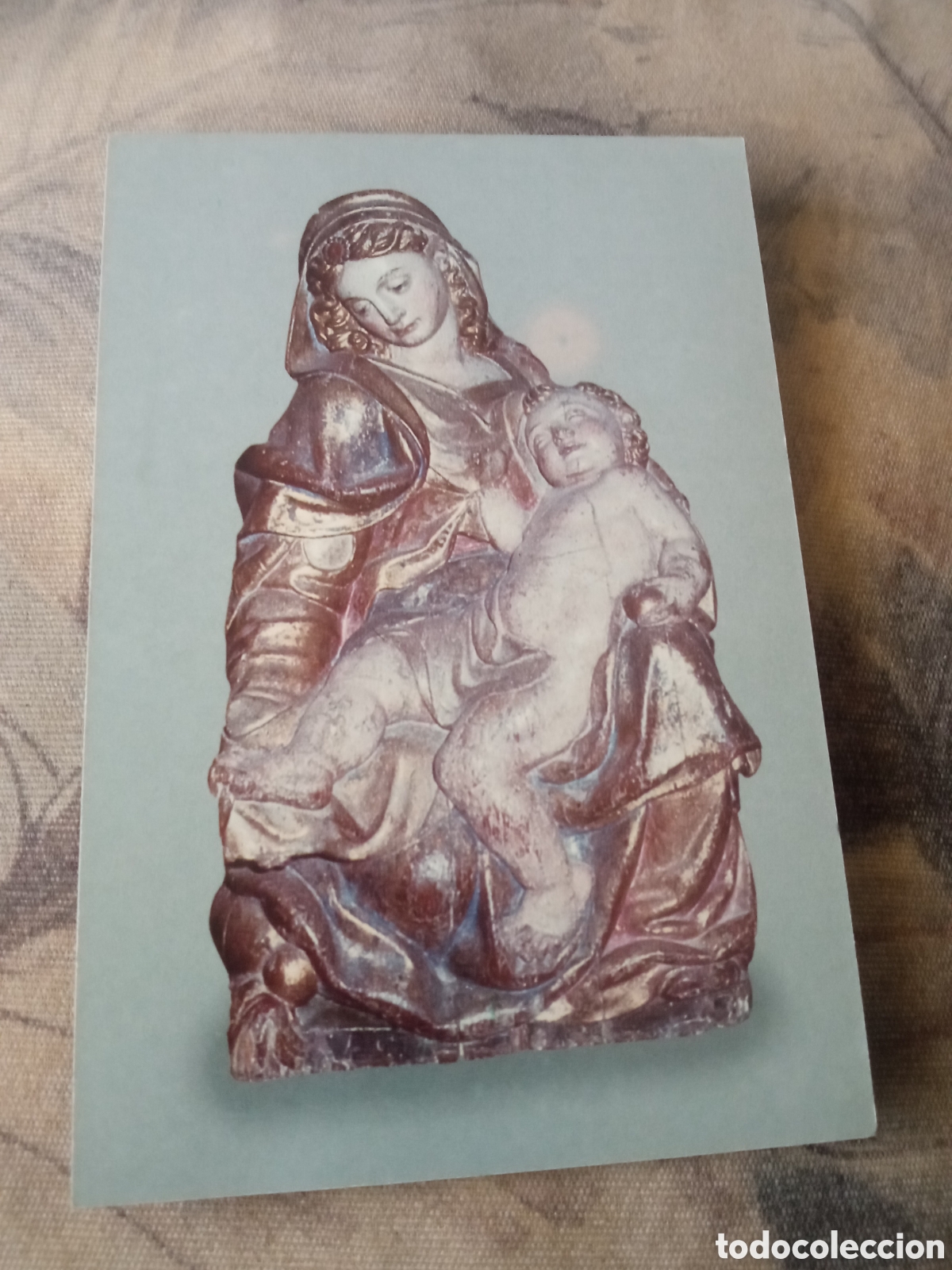 Postales: Antigua postal religiosa, Virgen con el Ni&ntilde;o, Becerril de Campos