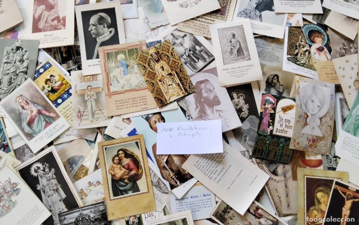 Postales: LOTE DE APROX 160 REACORDATORIOS Y ESTAMPITAS , VER FOTOS