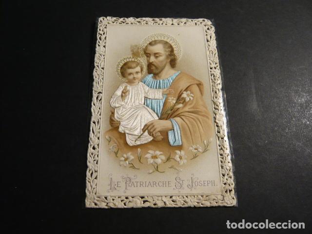Postales: SAN JOSE ANTIGUA ESTAMPA CALADA PUNTILLA SIGLO XIX