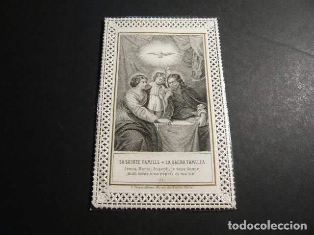Postais: LA SAGRADA FAMILIA ANTIGUA ESTAMPA CALADA PUNTILLA CANIVET SIGLO XIX