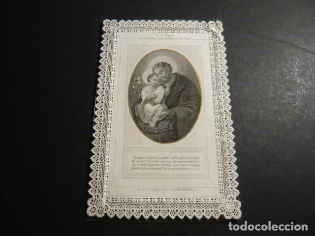 Cartoline: SAN JOSE ANTIGUA ESTAMPA CALADA PUNTILLA CANIVET SIGLO XIX
