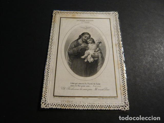 Cartoline: SAN JOSE ANTIGUA ESTAMPA CALADA PUNTILLA CANIVET SIGLO XIX
