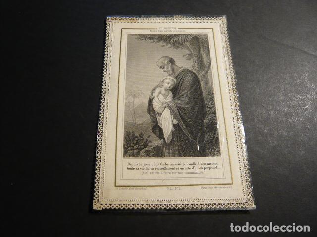 Cartoline: SAN JOSE ANTIGUA ESTAMPA CALADA PUNTILLA CANIVET SIGLO XIX