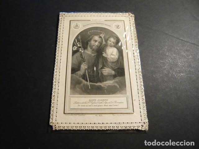 Cartoline: SAN JOSE ANTIGUA ESTAMPA CALADA PUNTILLA CANIVET SIGLO XIX