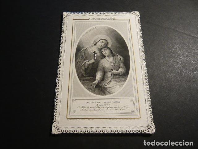 Postcards: LA PERSEVERANCIA FINAL ANTIGUA ESTAMPA CALADA PUNTILLA CANIVET SIGLO XIX