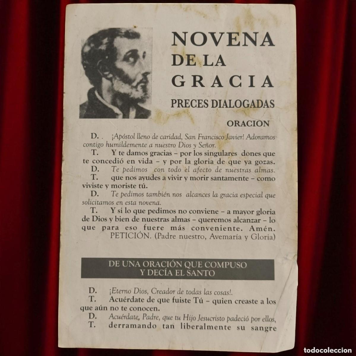 Cartoline: ✝️ ANTIGUA ESTAMPA RELIGIOSA &ndash; &rdquo;NOVENA DE LA GRACIA&rdquo; | SAN FRANCISCO JAVIER | RADIO CORU&Ntilde;A