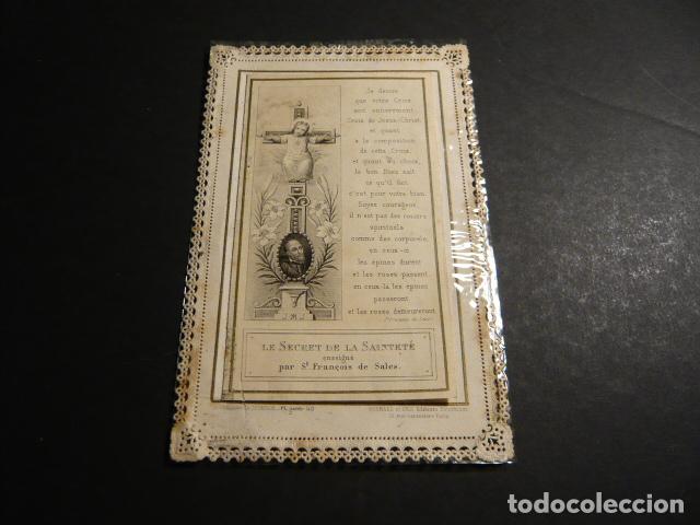 Postkarten: SAN FRANCISCO DE SALES ANTIGUA ESTAMPA CALADA PUNTILLA CANIVET SIGLO XIX
