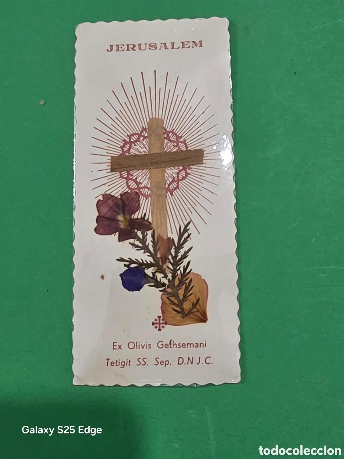 Postales: ESTAMPA RELIGIOSA...&rdquo;&rdquo;JERUSAL&Eacute;N&rdquo;&rdquo;...EX OLIVIS GETSEMAN&Iacute;...TETIGIT SS. SEP. D.N.J.C..