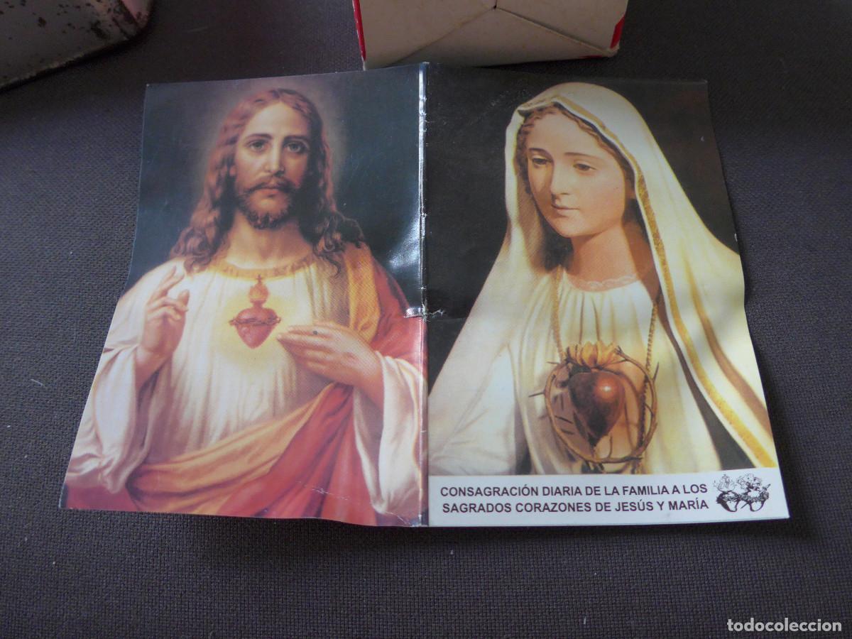 Postales: ESTAMPA RECORDATORIO CONSAGRACION DIARIA DE LA FAMILIA A LOS SAGRADOS CORAZONES DE JESUS Y MARIA