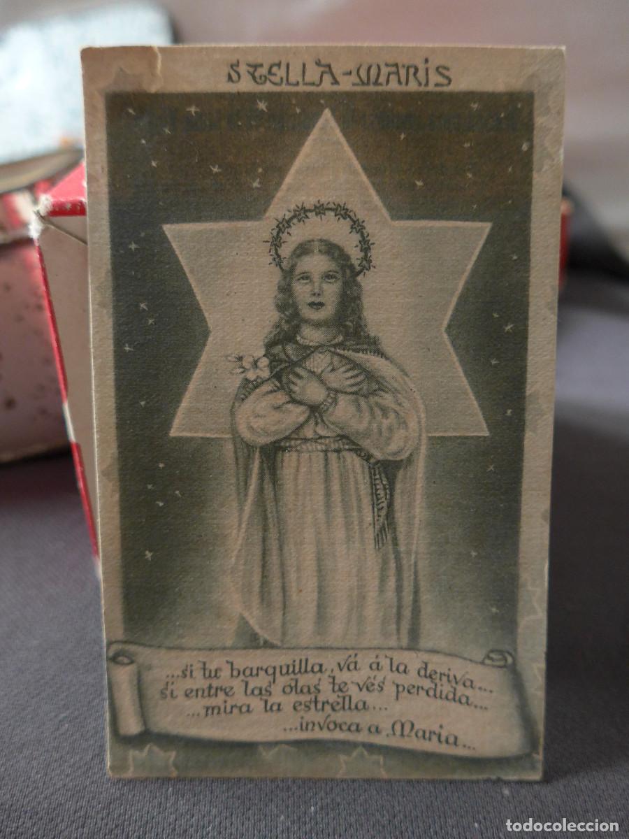 Postales: ESTAMPA RECORDATORIO DE LA ORACION PARA IMPLORAR LA BENDICION DE LA SANTISIMA VIRGEN