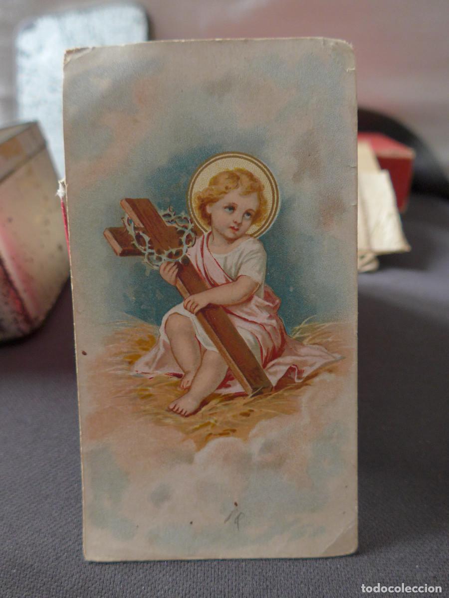 Postales: ESTAMPA RECORDATORIO DEL NI&Ntilde;O JESUS CON LA CRUZ