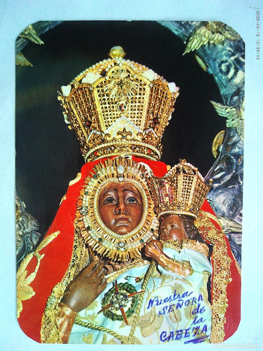 Postales: POSTAL DE NTRA. SRA. DE LA CABEZA CON LA LAUREADA DEL CAPITAN CORTES. PATRONA DE ANDUJAR ( JAEN )