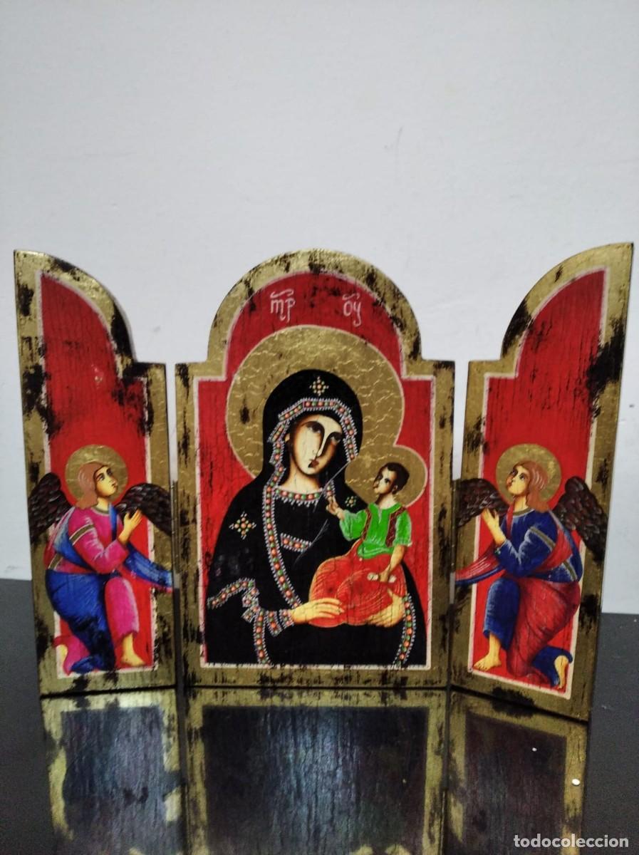 Postales: Tr&iacute;ptico Nuestra Se&ntilde;ora de la Gu&iacute;a, Virgen Mar&iacute;a con el Ni&ntilde;o Jes&uacute;s