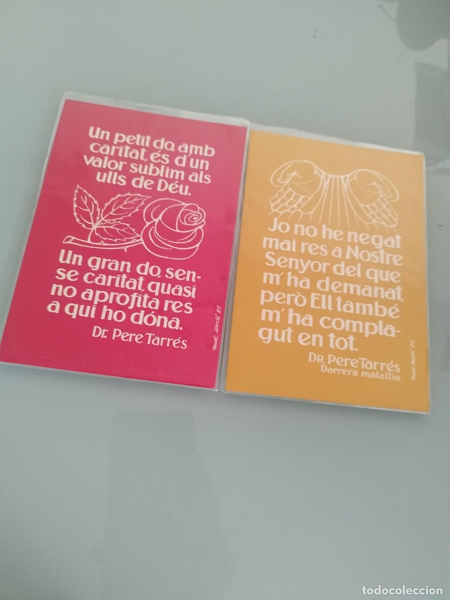 Postales: 2 tarjetas postales religiosas en catal&aacute;n, firmadas por Dr. Pere Tarr&eacute;s.