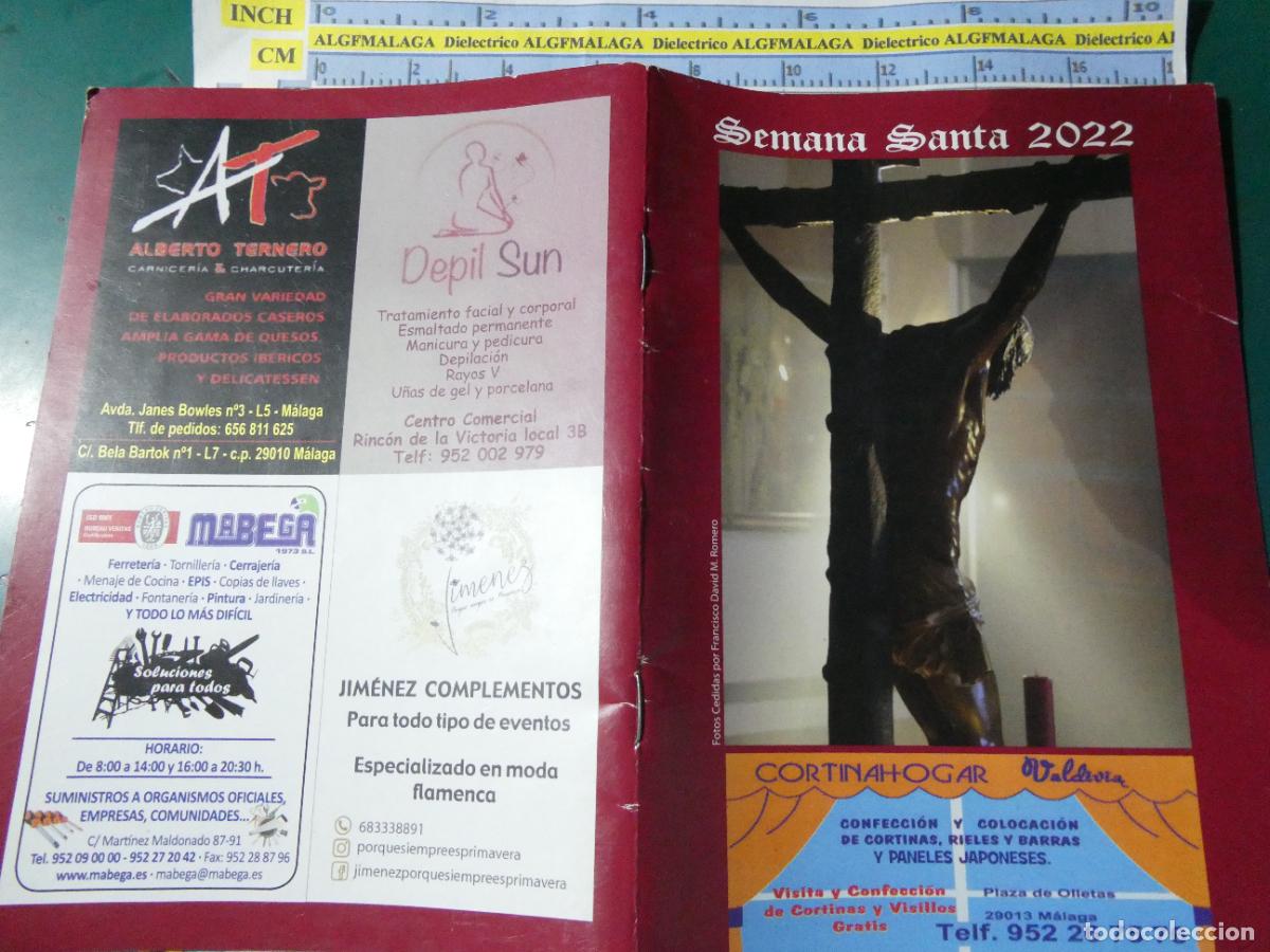 Postales: RECORDATORIO RELIGIOSO SEMANA SANTA. M&Aacute;LAGA ITINERARIO HORARIO PROCESIONES 2022. A404