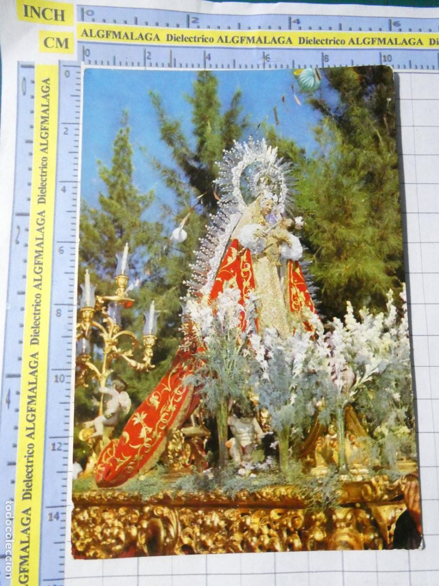 Postales: POSTAL RELIGIOSA SEMANA SANTA. A&Ntilde;O 1963. ALMENDRALEJO BADAJOZ VIRGEN DE LA PIEDAD 104 CASTILLO. 1665