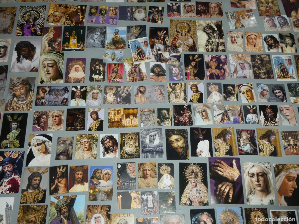 Postales: LOTE COLECCI&Oacute;N 140 RECORDATORIOS RELIGIOSOS PROCESIONES SEMANA SANTA SEVILLA. 150GR