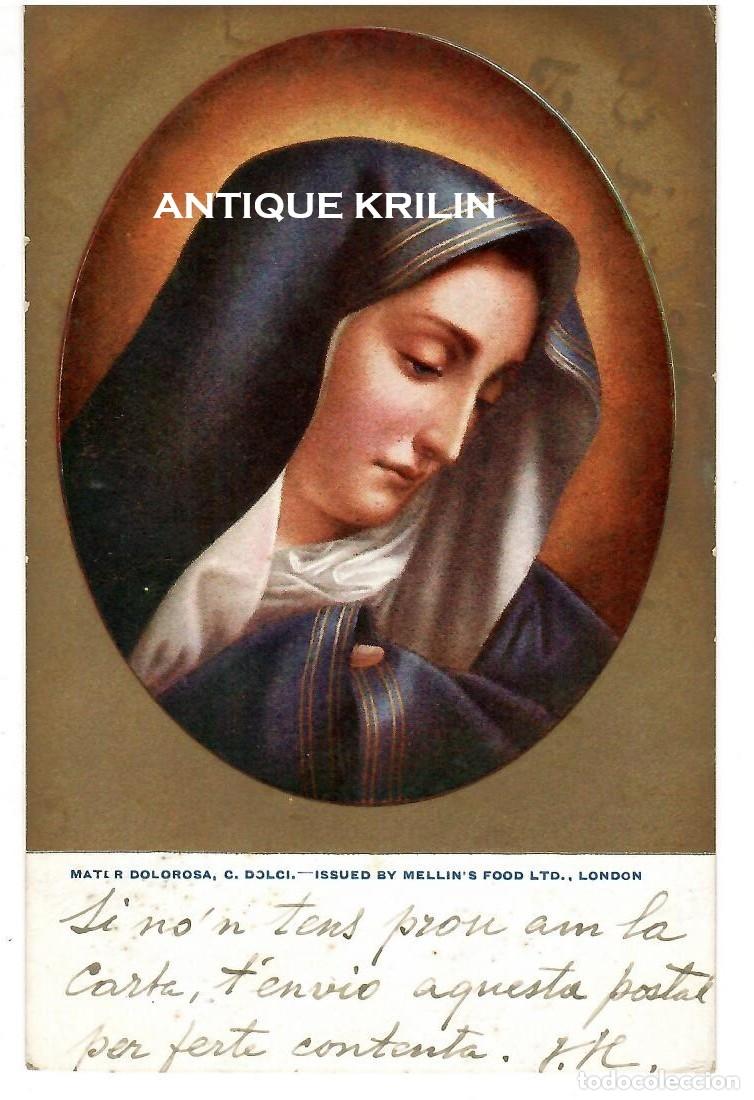 Postales: POSTAL PUBLICITARIA ALIMENTO MELLIN / MATER DOLOROSA / SIN FRANQUEAR