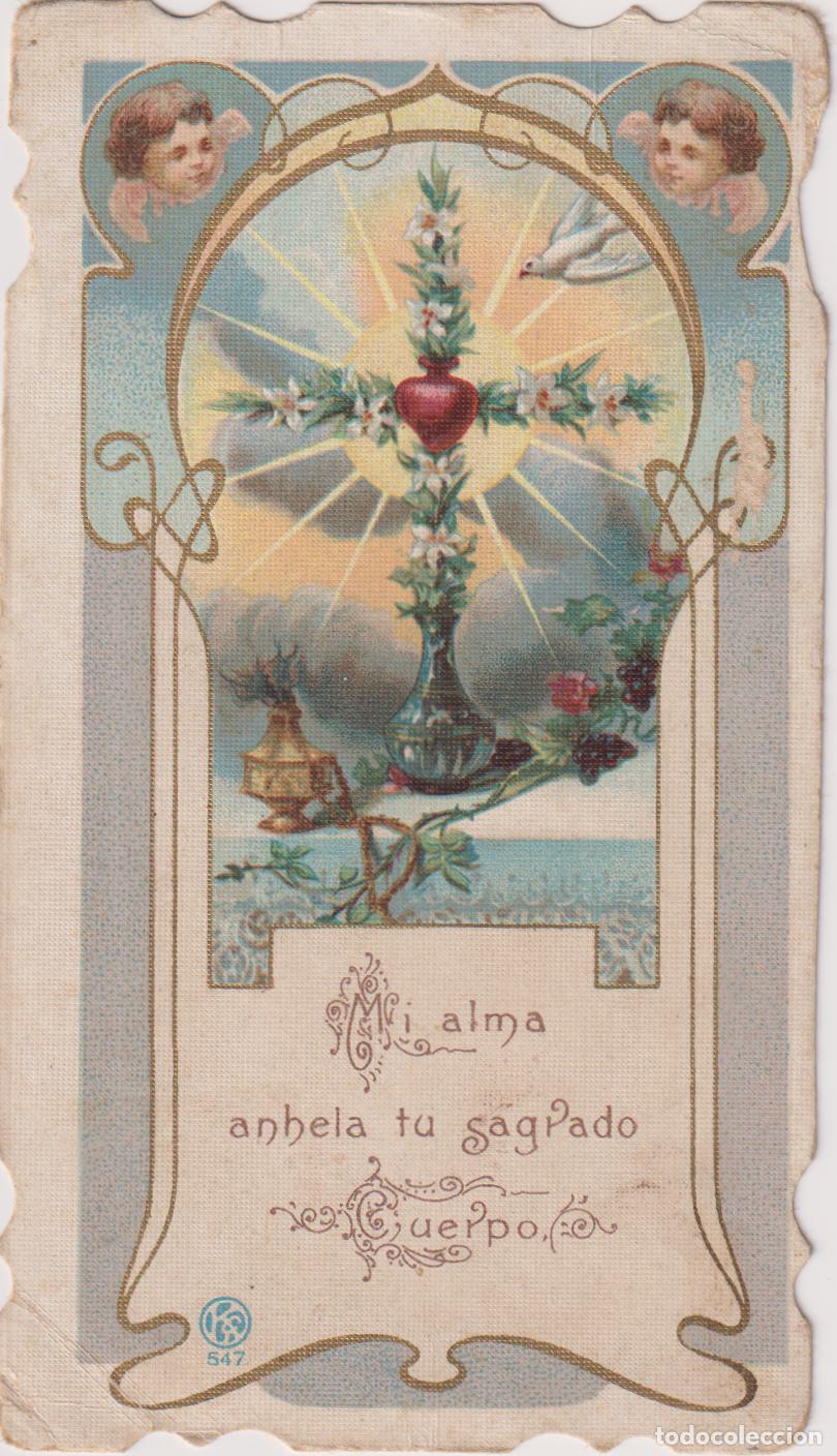Postales: ANTIGUA ESTAMPA TROQUELADA - MI ALMA ANHELA TU SAGRADO CUERPO - 1919